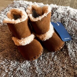 Baby Brown Faux-Fur Lined Winter Boots